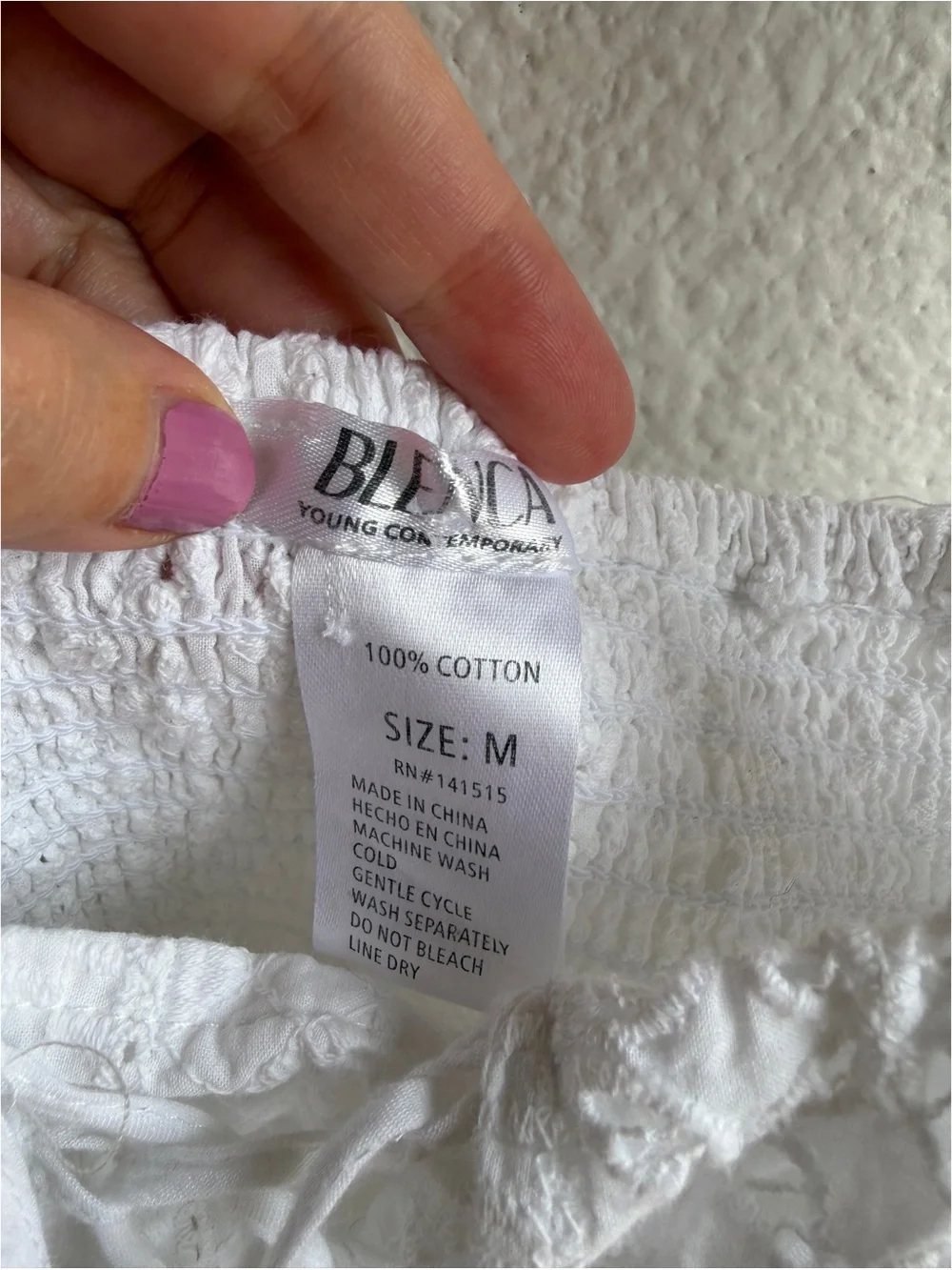 White Cotton Eyelet Peplum Corset Top Medium - Picture 5 of 5